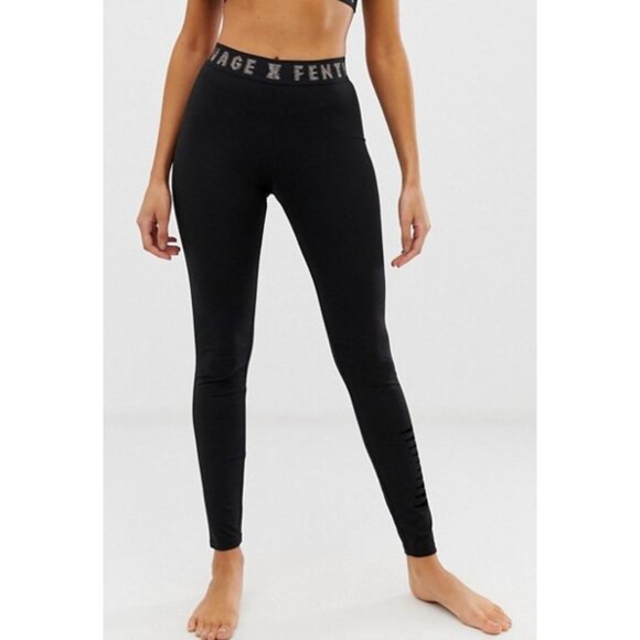 Savage x Fenty Forever Savage Jersey Logo Legging Black Size 1X - Picture 1 of 4